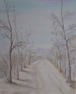 Winter am Weg - Öl auf Leinwand - 50x40 cm