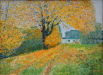 Herbst in Sittensen - Öl auf Leinwand -  30x40 cm