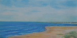 Strand in Dänemark - Öl auf Leinwand - 40x80 cm
