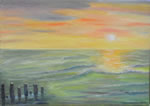 Sonnenuntergang Rügen - Öl auf Leinwand - 50x70 cm