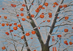 Apfelbaum im Winter - Öl auf Leinwand - 50x70 cm